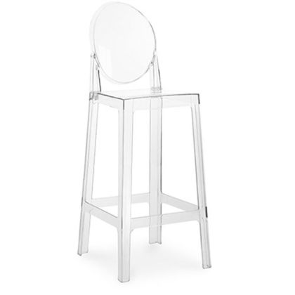 Buy Bar stool with backrest Victoire - 75cm - Design Transparent Transparent 58924 - in the EU 