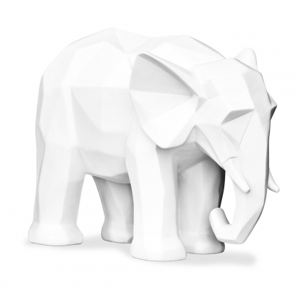Buy Decorative Elephant Figure - Matte White - Fanto White 59009 in the Europe 