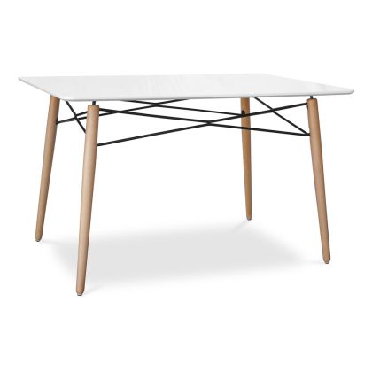 Buy Table de salle à manger rectangulaire Deswood  White 59075 with a guarantee 