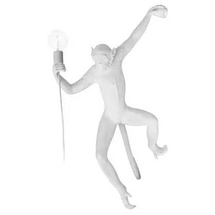 Buy Hanging Monkey design wall lamp - Resin White 59223 home delivery 