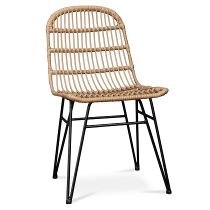 Buy Synthetic wicker dining chair - Magony Dark Brown 59255 - in the EU 