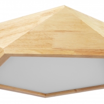 Buy Ceiling Led Lamp Scandinavian Design Wooden - Lery Natural wood 59307 - prices 
