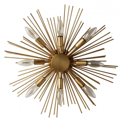 Buy Lydia wall lamp with 5 bulbs - Metal Gold 59341 in the Europe 