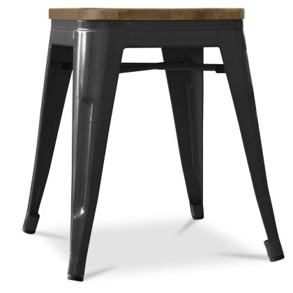 Buy Bistrot Metalix Stool wooden - Metal - 45 cm Pastel yellow 58350 - in the EU 