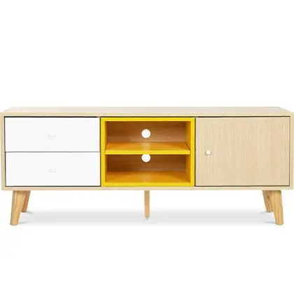 Buy Wooden TV Stand - Scandinavian Design - Erica  Yellow 59657 in the Europe 