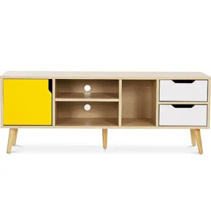 Buy Wooden TV Stand - Scandinavian Design - Haley  Yellow 59660 at MyFaktory 