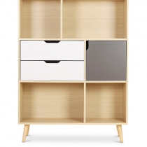 Buy Wooden Bookshelf - Scandinavian Design - Polani Natural wood 59648 in the Europe 