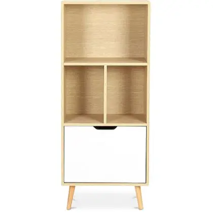 Buy Wooden Sideboard - Scandinavian Design - 4 compartments - Rion Natural wood 59647 - in the EU 