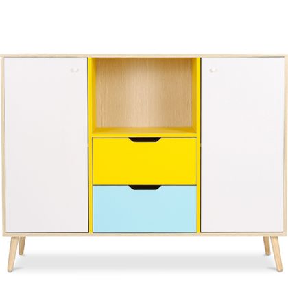 Buy Wooden Sideboard - Multicolor Design - Scandinavian Style - Graep Multicolour 59651 at MyFaktory 