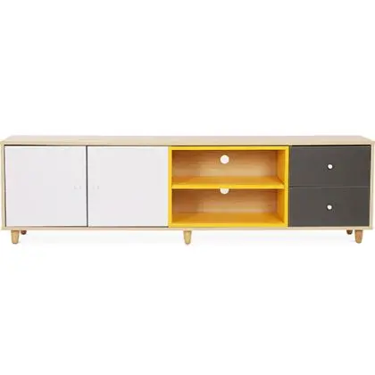 Buy Wooden TV Stand - Scandinavian Design -Eniva Multicolour 59661 at MyFaktory 
