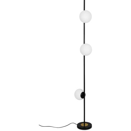Buy Agnes 3 Bulbs Floor Lamp - Metal and Glass Black 59622 in the Europe 