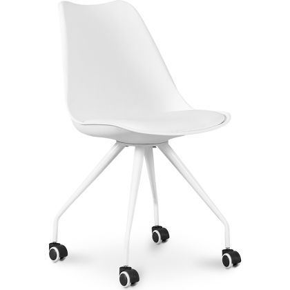 Buy Scandinavian Office chair with Wheels - Dana White 59904 in the Europe 