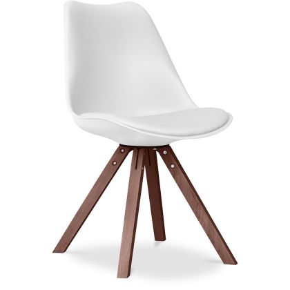 Buy Premium Scandinavian design Brielle chair with Cushion - Dark Legs White 59954 - in the EU 