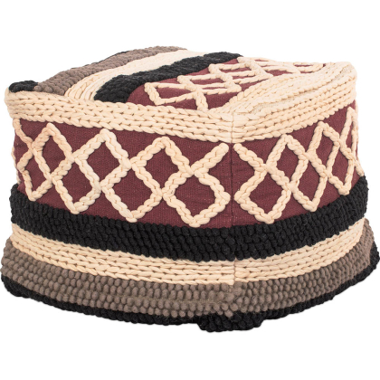Buy Pouffe Boho Bali , Square in Cotton - Munbay Bali Multicolour 60244 in the Europe 