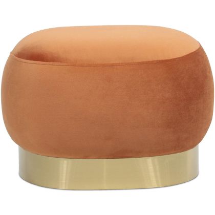 Buy Pouf Luxury Home Foot Rest - Velvet and Metal - Premium Orange 60552 - in the EU 