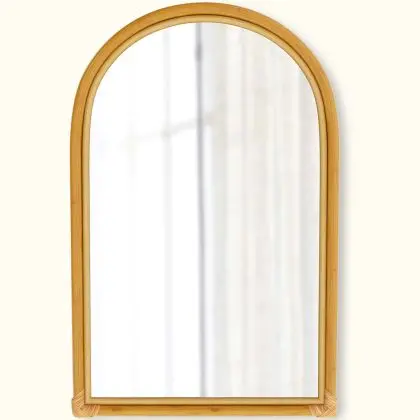 Buy Arched Rattan Wall Mirror - Boho Bali - Bulán Natural 60637 - prices 