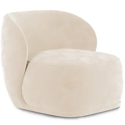 Buy Velvet Upholstered Armchair - Treyton White 60702 with a guarantee