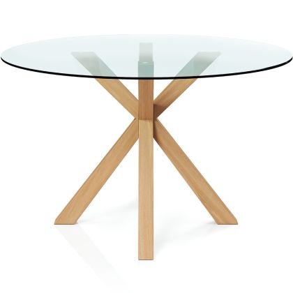 Buy Round Dining Table - 120CM - Glass - Ebra Natural 61163 - in the EU 