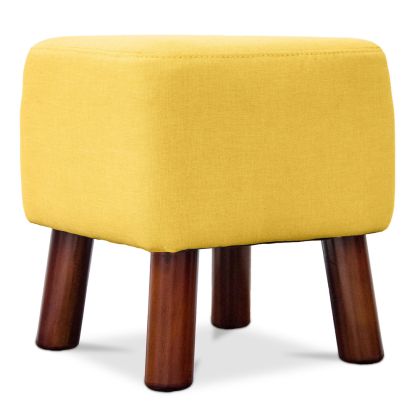 Buy Jonah scandinavian style Footstool - Fabric Yellow 55340 - prices 