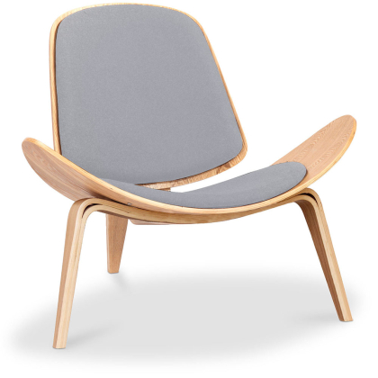 Buy Designer armchair - Scandinavian armchair - Fabric upholstery - Luna Light grey 16773 - in the EU 