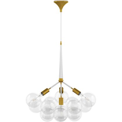 Buy Glass Ball Ceiling Lamp - Design Pendant Lamp - 12 Globes - Plaus White 60404 with a guarantee