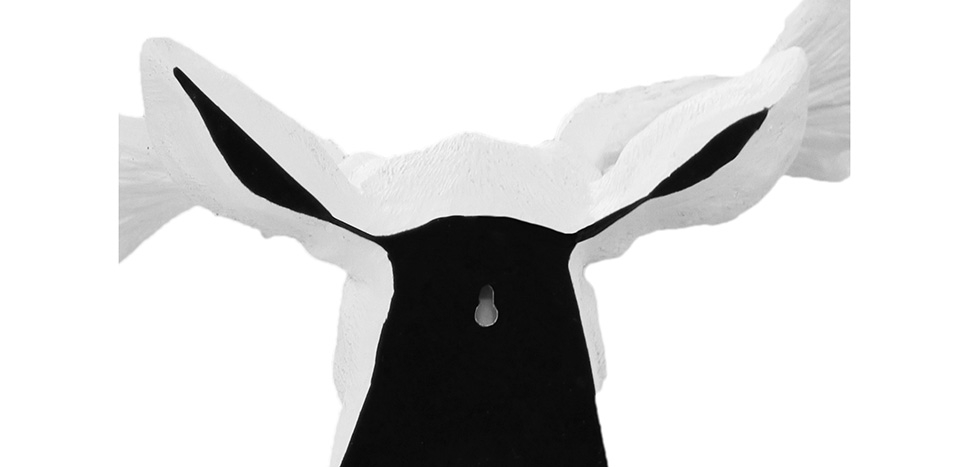 Buy Wall Decoration - White Moose Head - Ika White 55734 with a guarantee