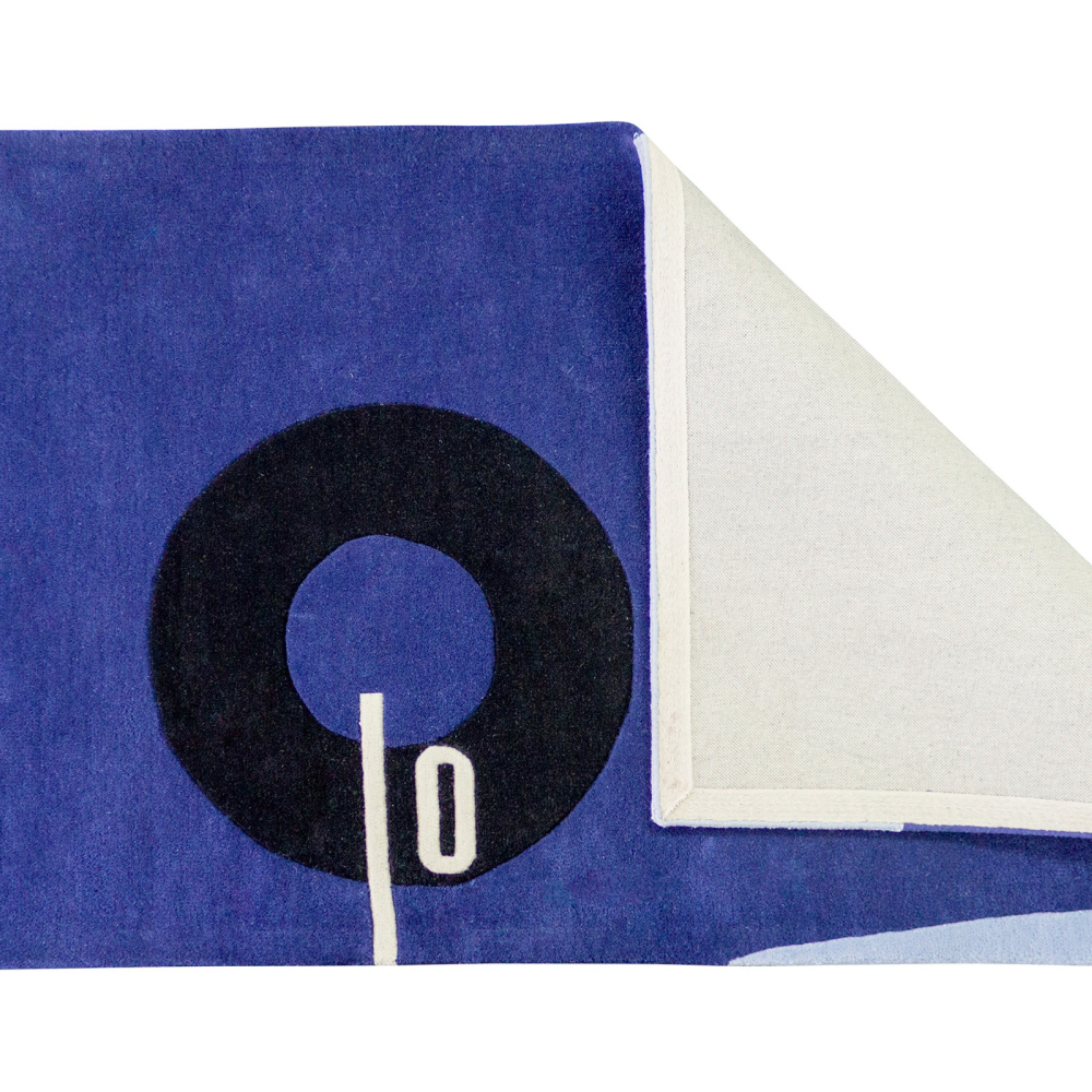 Buy Designer Wool Rug - Blue Marine Blue 38768 - prices