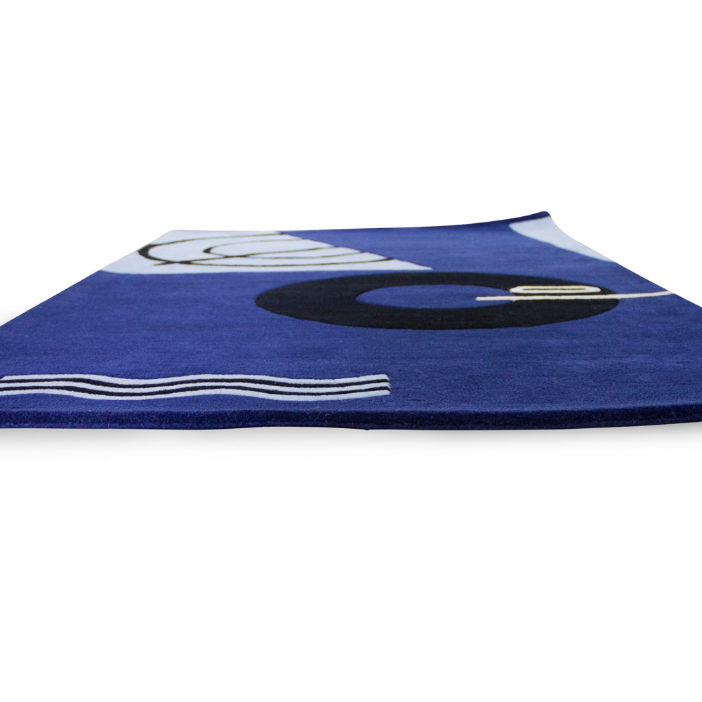 Buy Designer Wool Rug - Blue Marine Blue 38768 at MyFaktory
