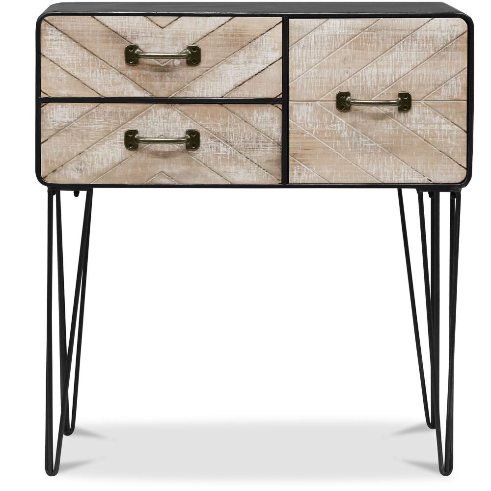 Buy Metal Sideboard - Industrial Design - 3 Drawers - Carson Natural wood 58863 - in the EU