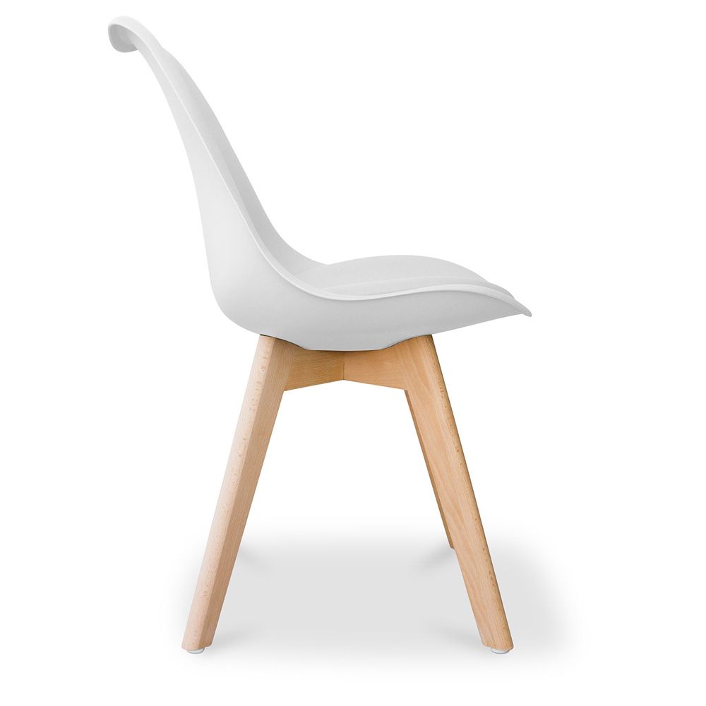 Buy Brielle Scandinavian design Chair with cushion  White 58293 home delivery
