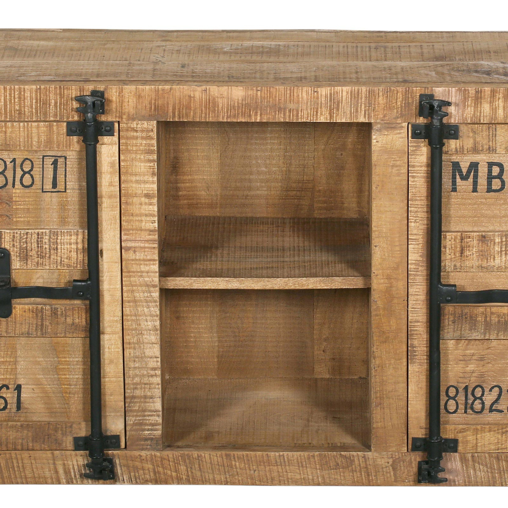 Buy Wooden Sideboard - Industrial Design - 2 doors - Tunker Natural wood 58890 - in the EU