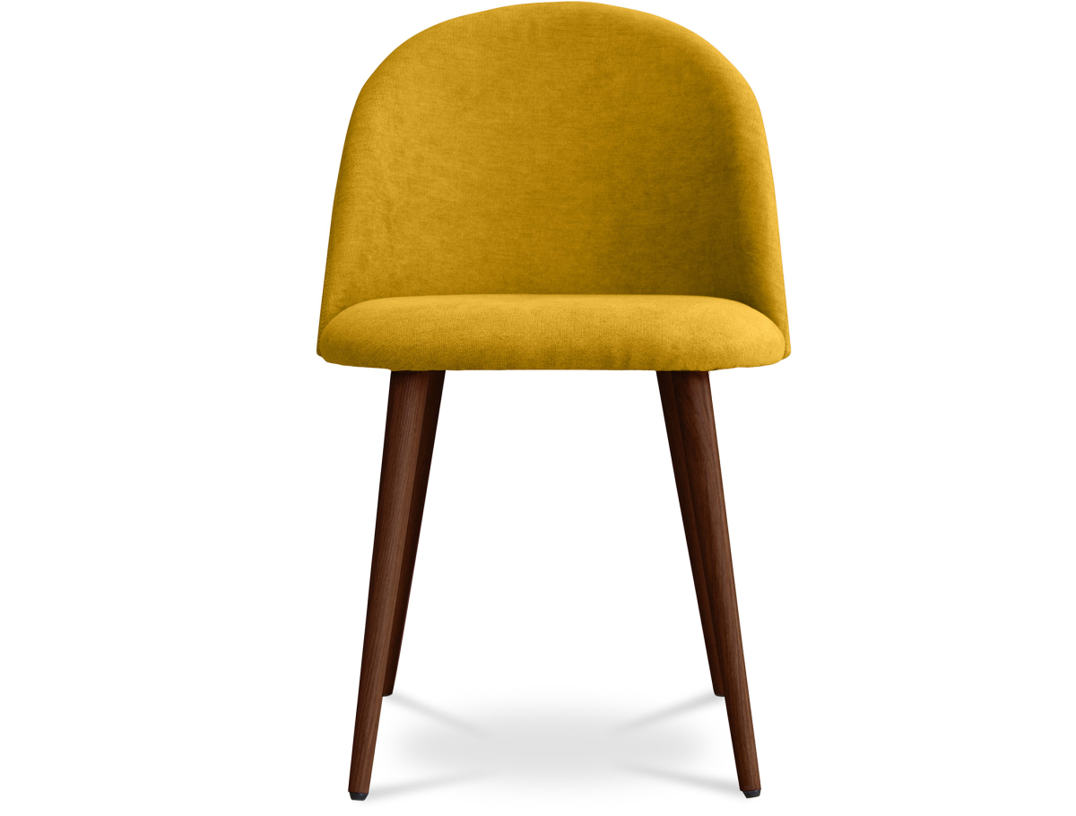 Buy Dining Chair - Upholstered in Fabric - Scandinavian Style -Bennett Yellow 58982 at MyFaktory