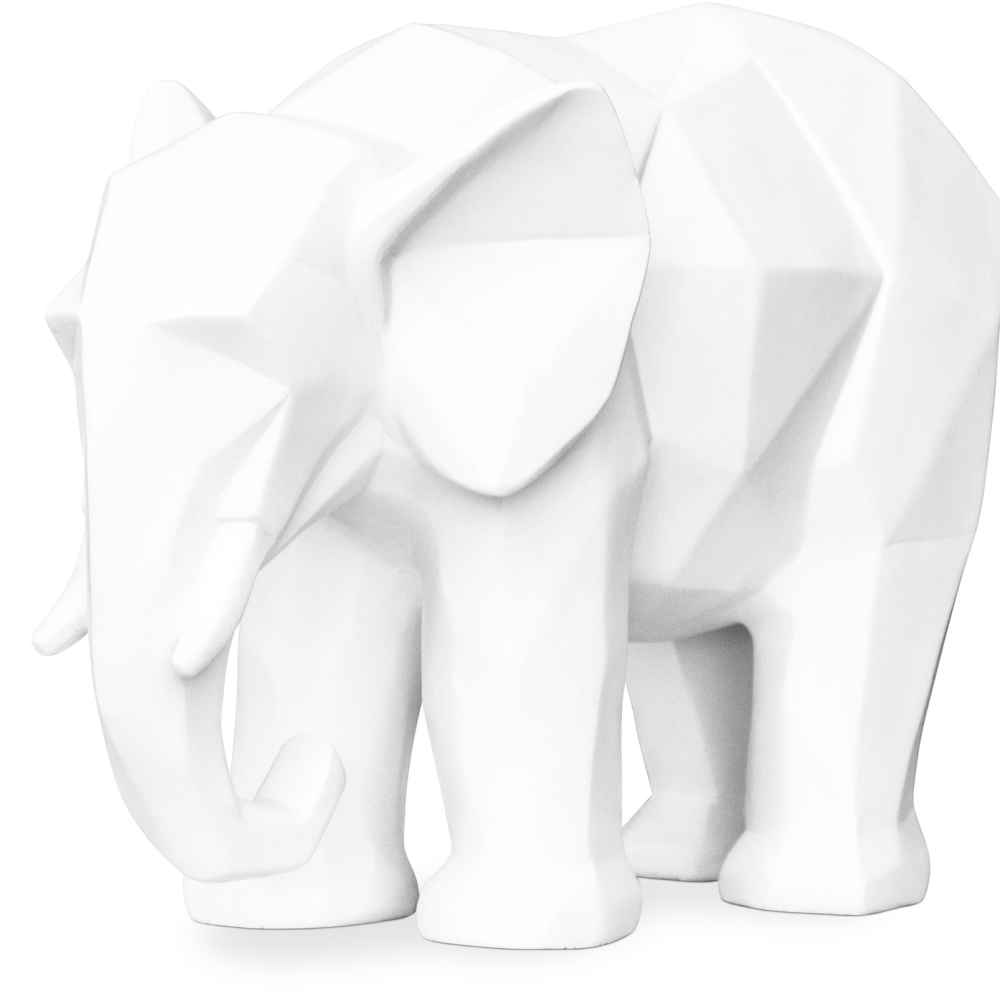 Buy Decorative Elephant Figure - Matte White - Fanto White 59009 - prices