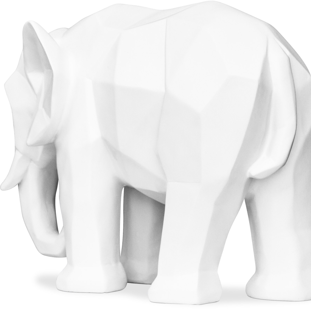 Buy Decorative Elephant Figure - Matte White - Fanto White 59009 with a guarantee