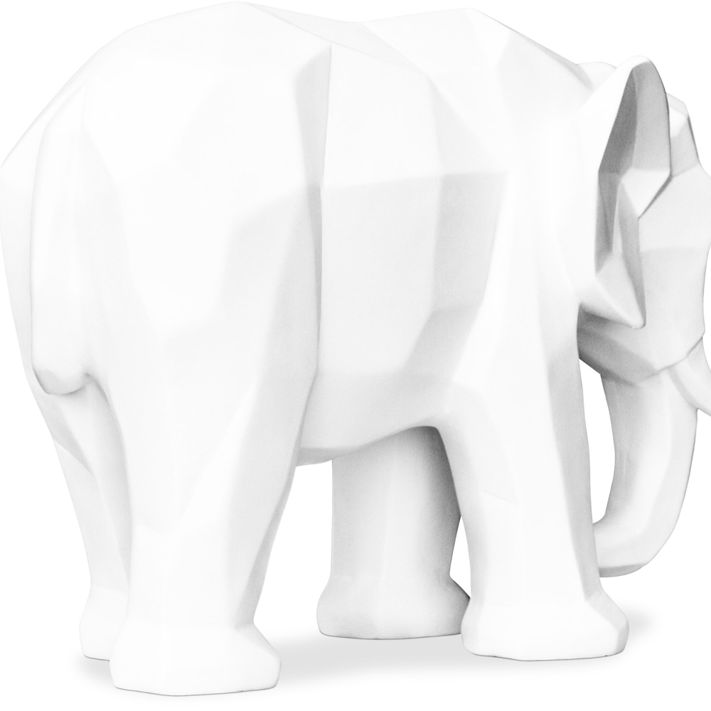 Buy Decorative Elephant Figure - Matte White - Fanto White 59009 in the Europe
