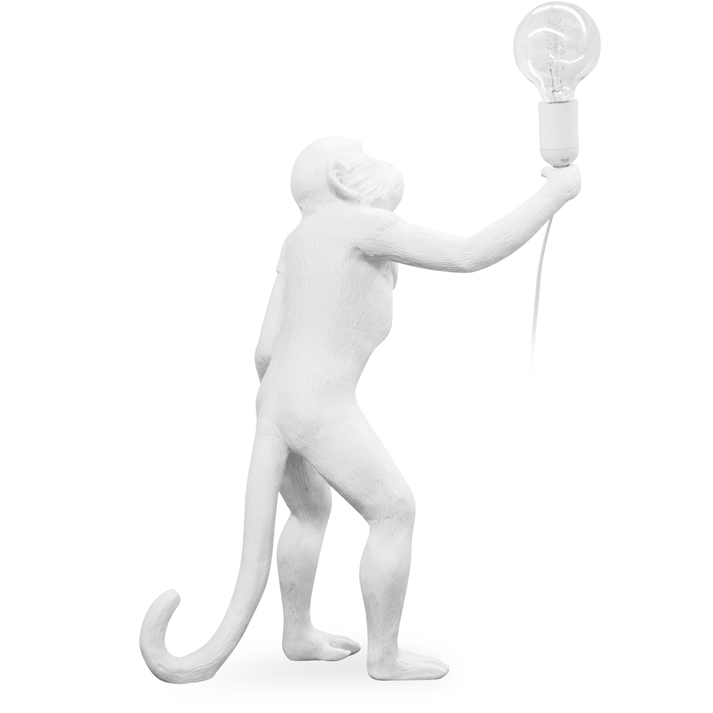 Buy Table Lamp - Monkey Living Room Lamp - Reni White 58443 with a guarantee