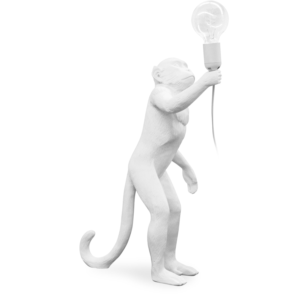 Buy Table Lamp - Monkey Living Room Lamp - Reni White 58443 - in the EU
