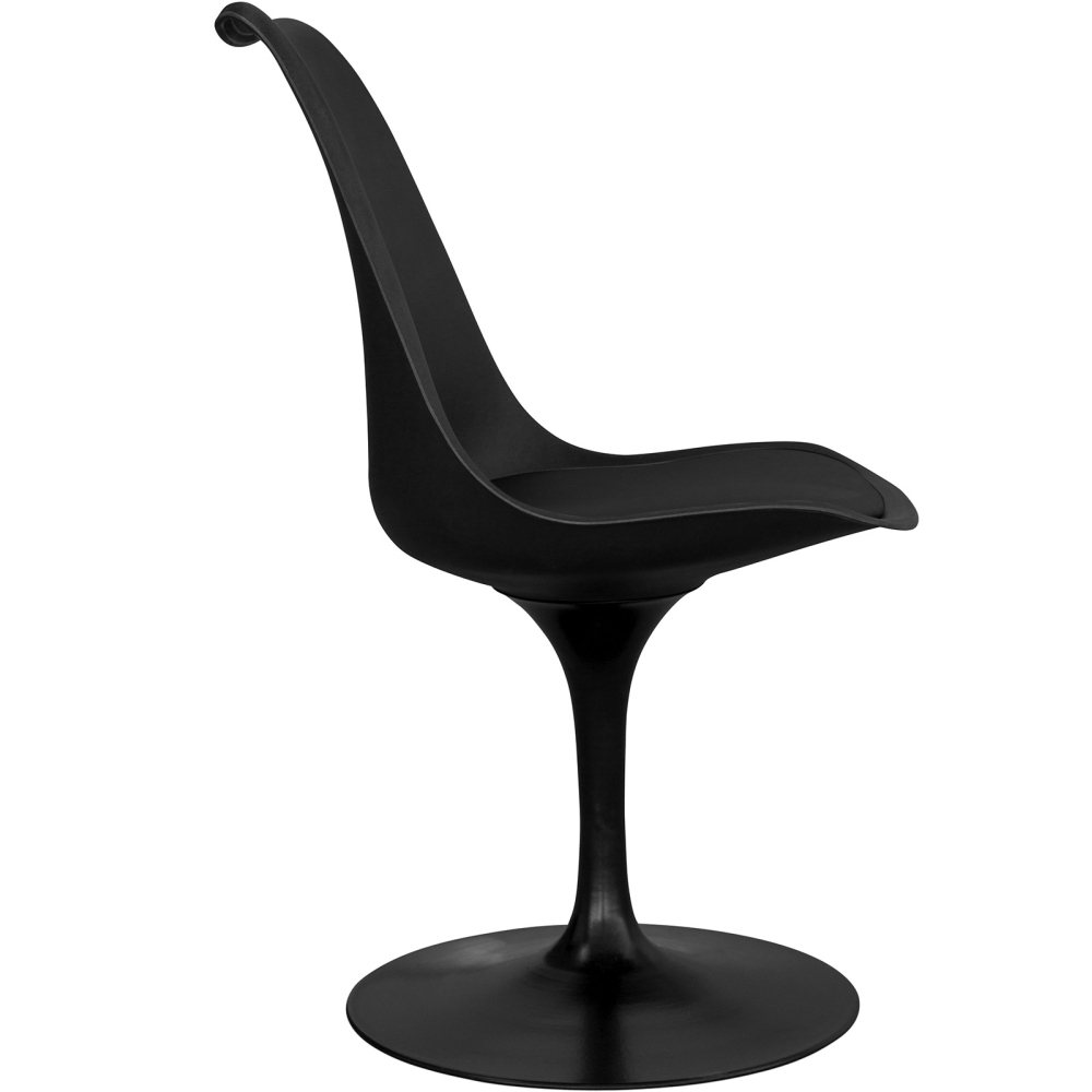 Buy Dining Chair - Black Swivel Chair - Tulipa Black 59159 home delivery