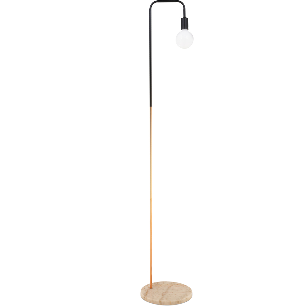 Buy Franc floor lamp - Metal and marble Chrome Rose Gold 59578 - in the EU