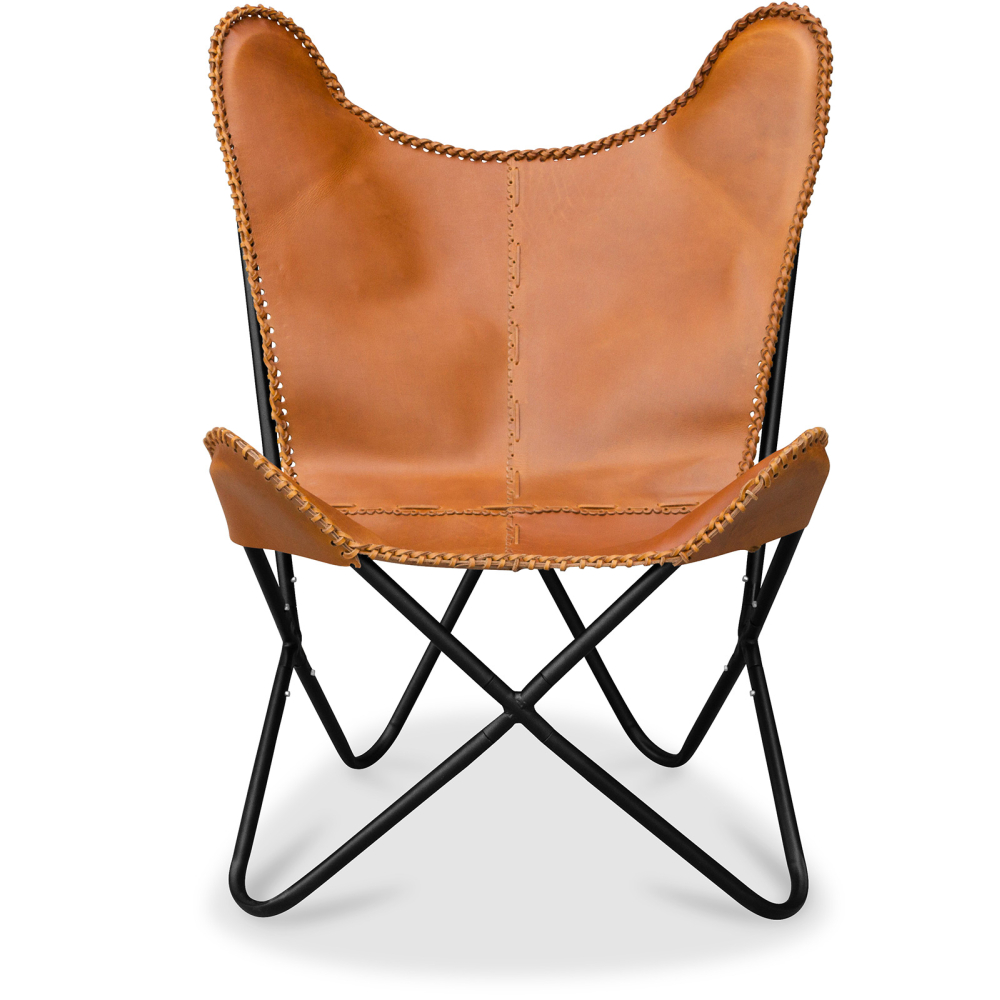 Buy Butterfly Chair - Premium Leather Brown 27808 - in the EU
