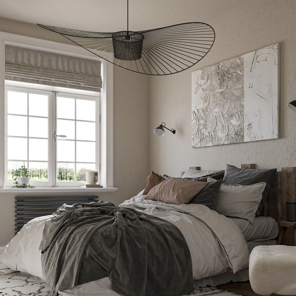 Buy Hanging Lamp Vertice - Metal - 140cm Black 59884 with a guarantee