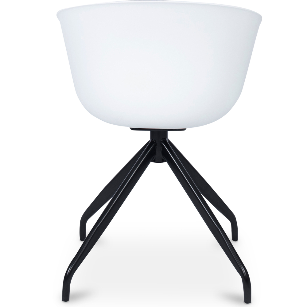 Buy Design White Padded Office Chair with Armrests  Dark grey 59889 home delivery