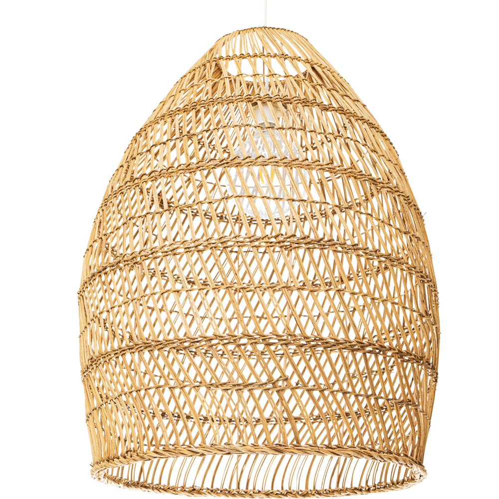 Buy Hanging Lamp Boho Bali Design Natural Rattan - Tuyen Natural wood 60036 - prices