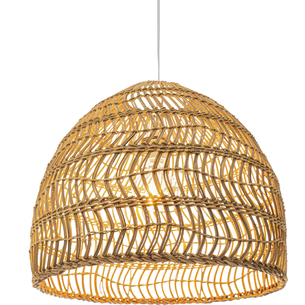 Buy Hanging Lamp Boho Bali Design Natural Rattan - 40 cm - Seam Natural wood 60044 - prices