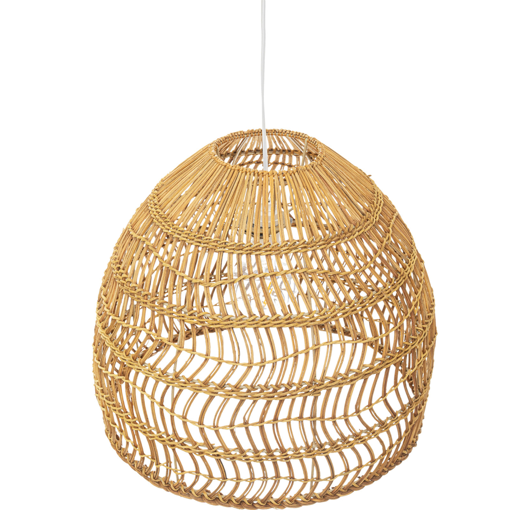 Buy Hanging Lamp Boho Bali Design Natural Rattan - 40 cm - Seam Natural wood 60044 at MyFaktory