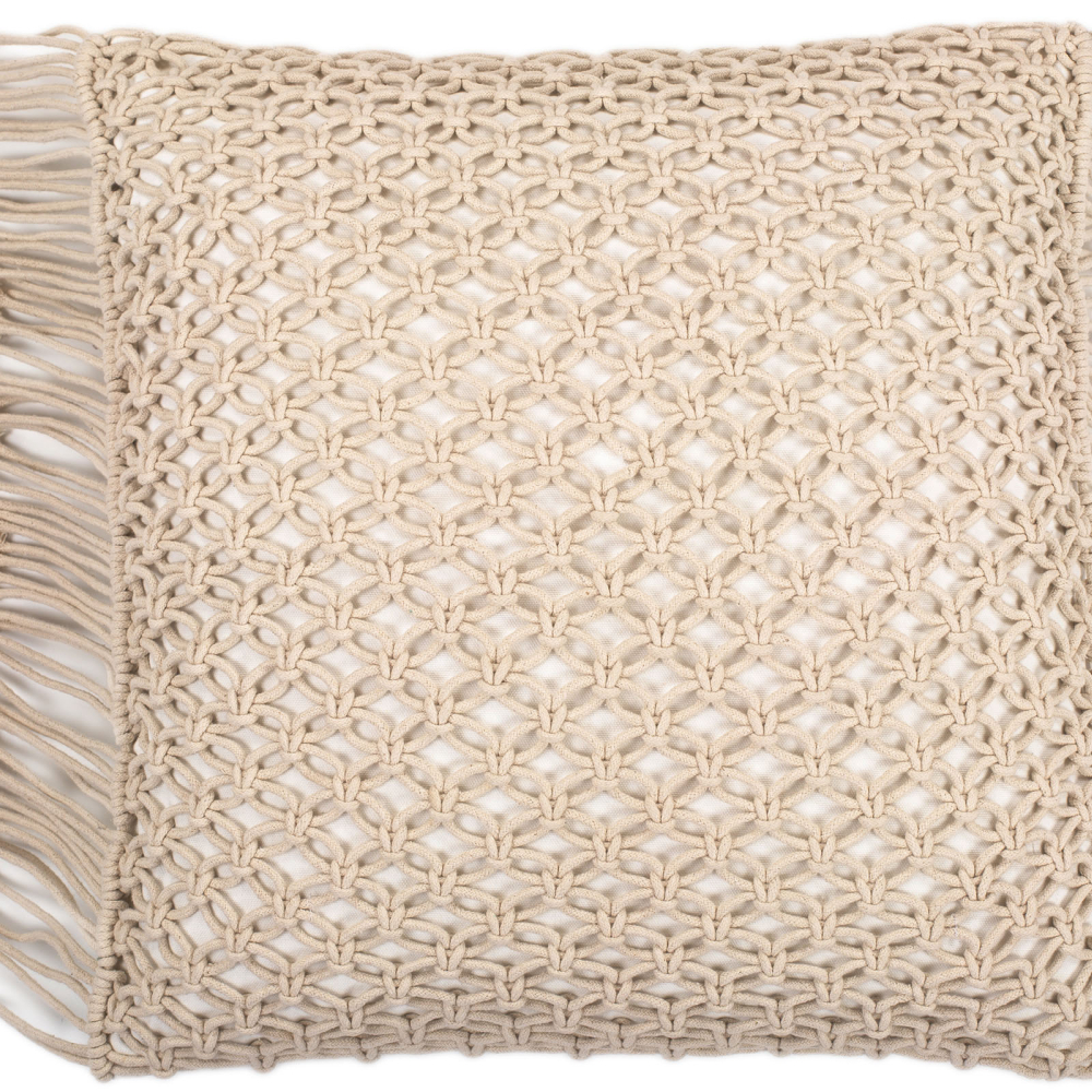 Buy Square Cotton Cushion in Boho Bali Style cover + filling - Stella Blue 60229 - in the EU