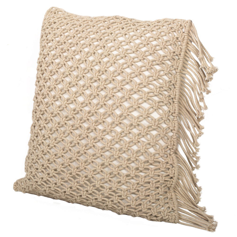 Buy Square Cotton Cushion in Boho Bali Style cover + filling - Stella Blue 60229 - prices