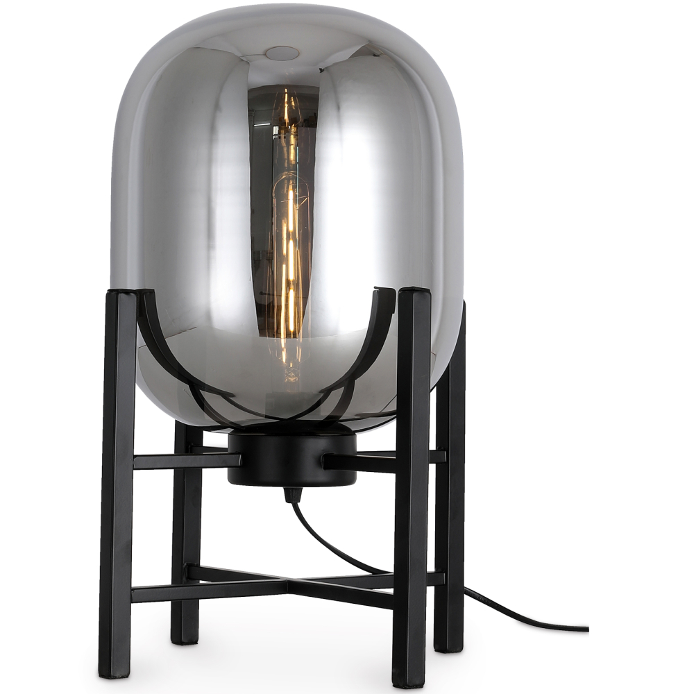 Buy Table lamp in modern design, metal and glass - Crada Amber 60396 - in the EU
