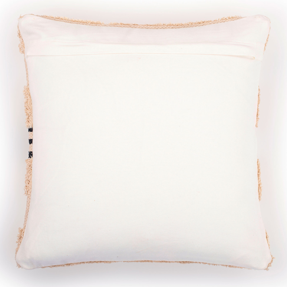 Buy Square Cotton Cushion in Boho Bali Style cover + filling - Narcissa White / Black 60189 - prices