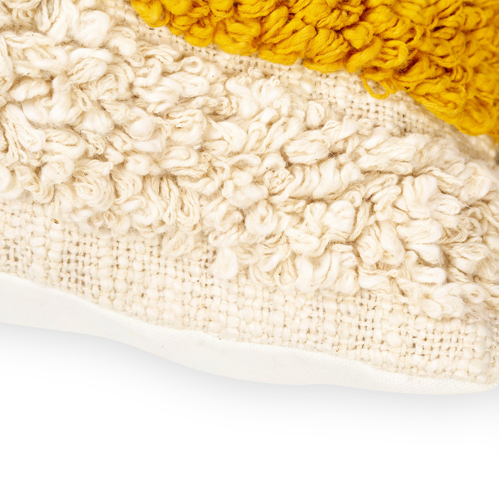 Buy Square Cotton Cushion in Boho Bali Style cover + filling - Edwinna  Yellow 60211 in the Europe